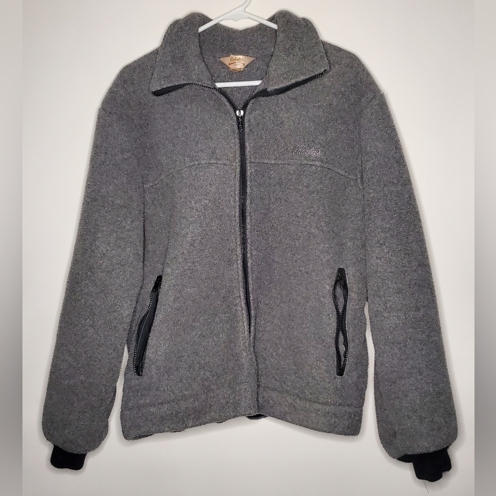 CABELA'S- Gray Full Zip Up Hoodie Women's- Size LARGE